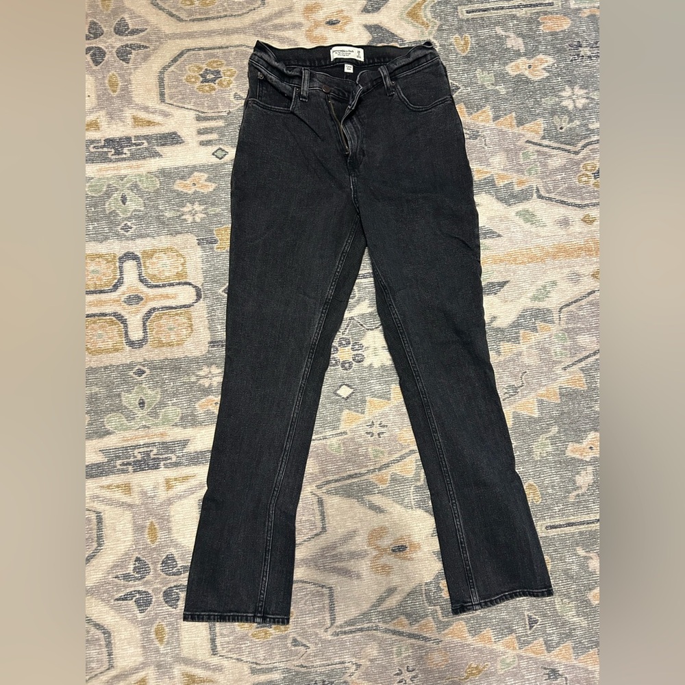 Abercrombie & Fitch Black Straight Leg Jeans
